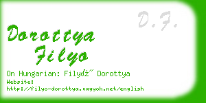 dorottya filyo business card